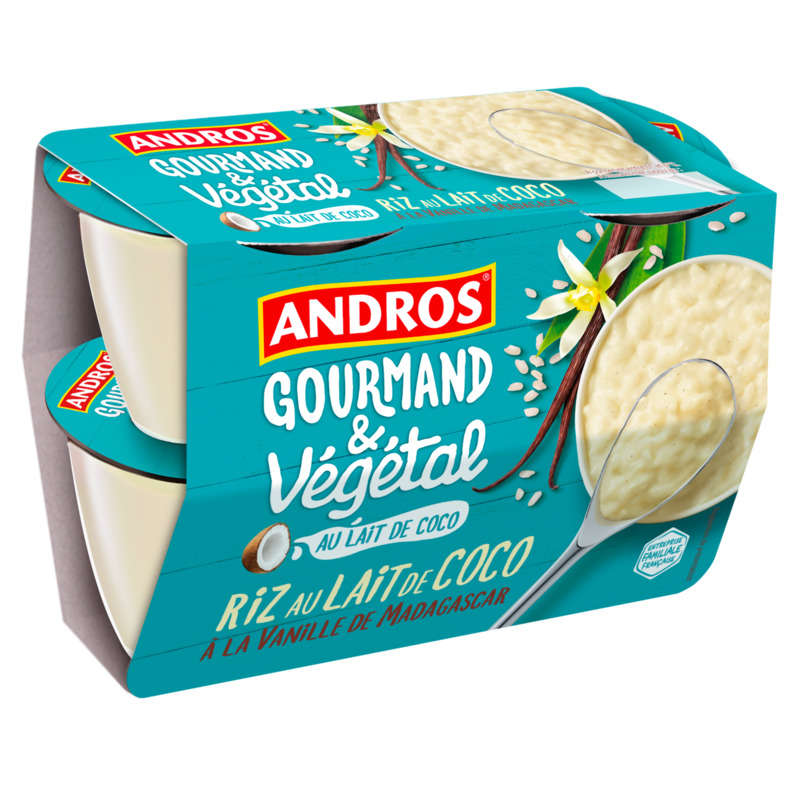 Andros Riz Au Lait De Coco Vanille Vegetal 400G