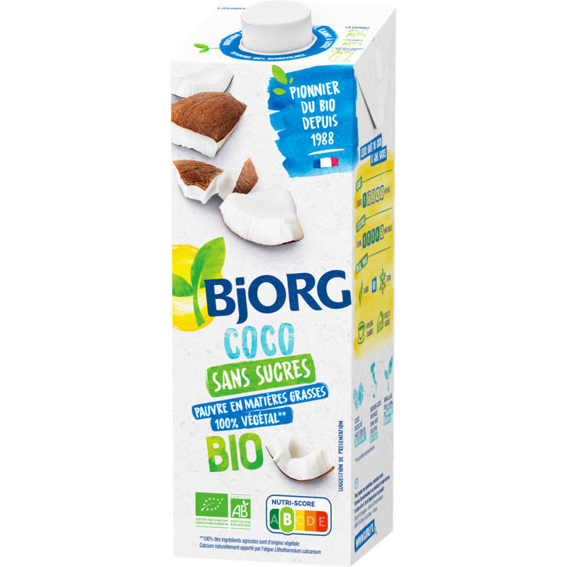 Bjorg Boisson Coco Sans Sucres Bio 1l