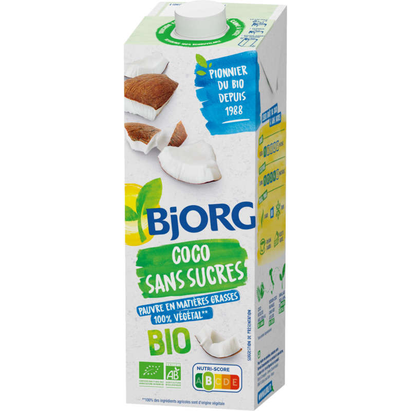 Bjorg Boisson Coco Sans Sucres Bio 1l