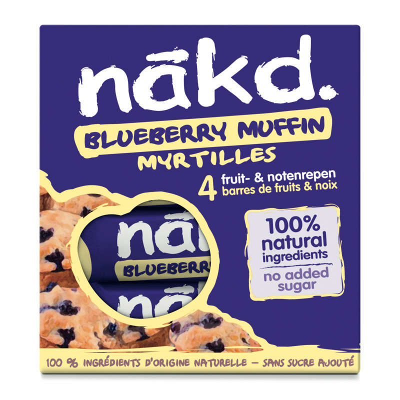 NAKD BlueBerry Muffin Myrtille 4x35g