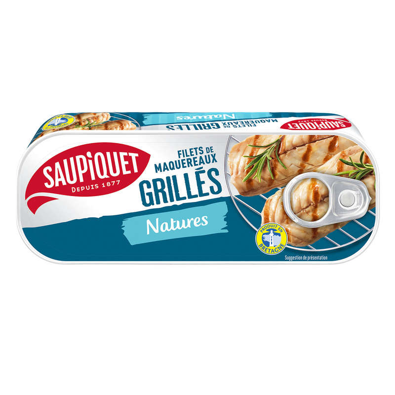 Saupiquet Grilled Mackerel Fillets Natural 120G