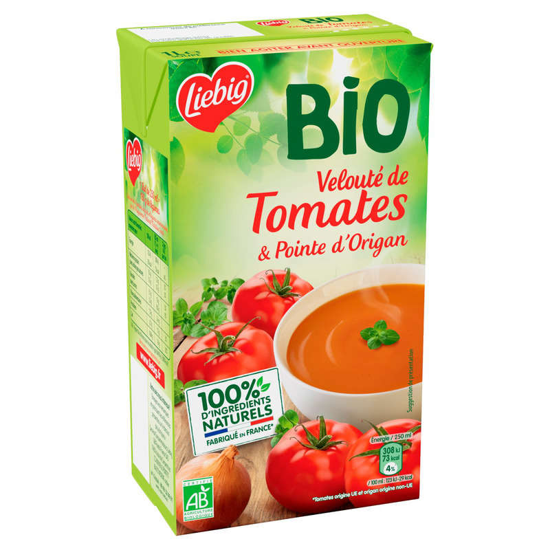 Liebig Bio Velouté de tomates & pointe d'origan 1L