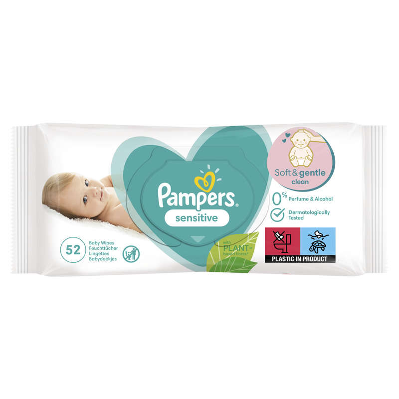 Pampers Sensitive Lingettes Bébé 52 Lingettes