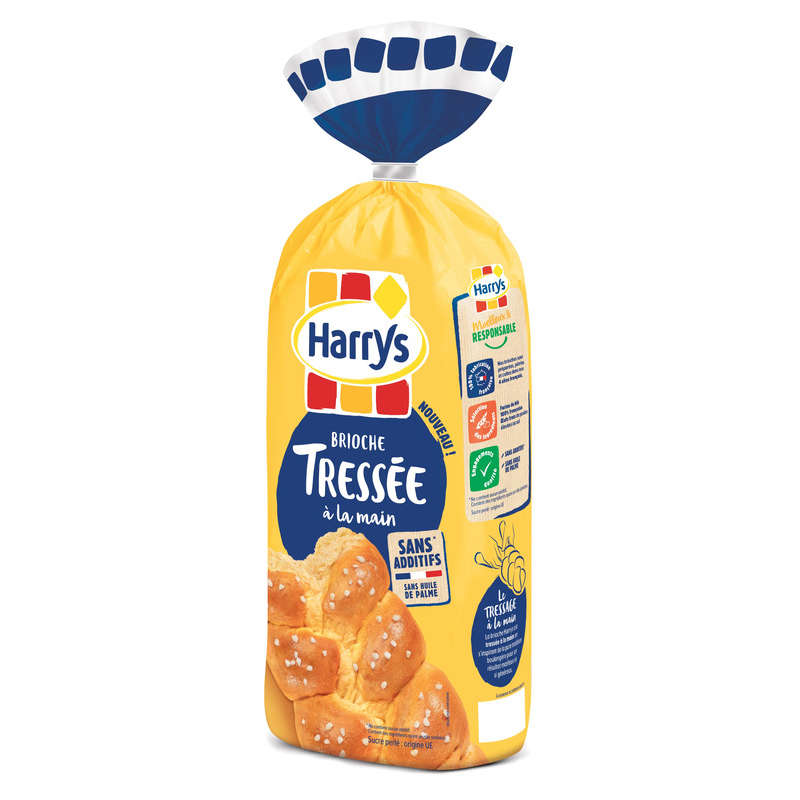 Harrys Brioche Tressée Nature au Sucre 500g