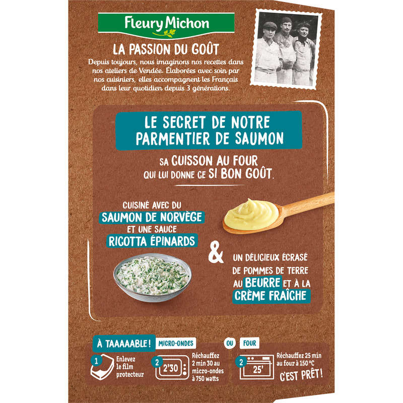 Fleury Michon Salmon Parmentier with Spinach 300g