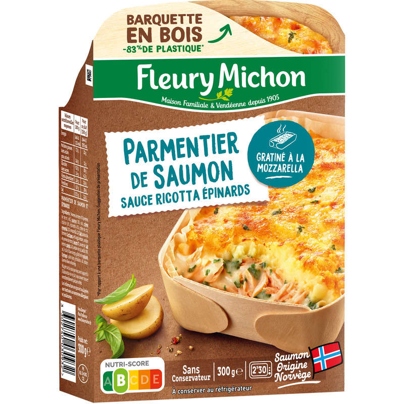 Fleury Michon Parmentier de Saumon Aux Épinards 300g