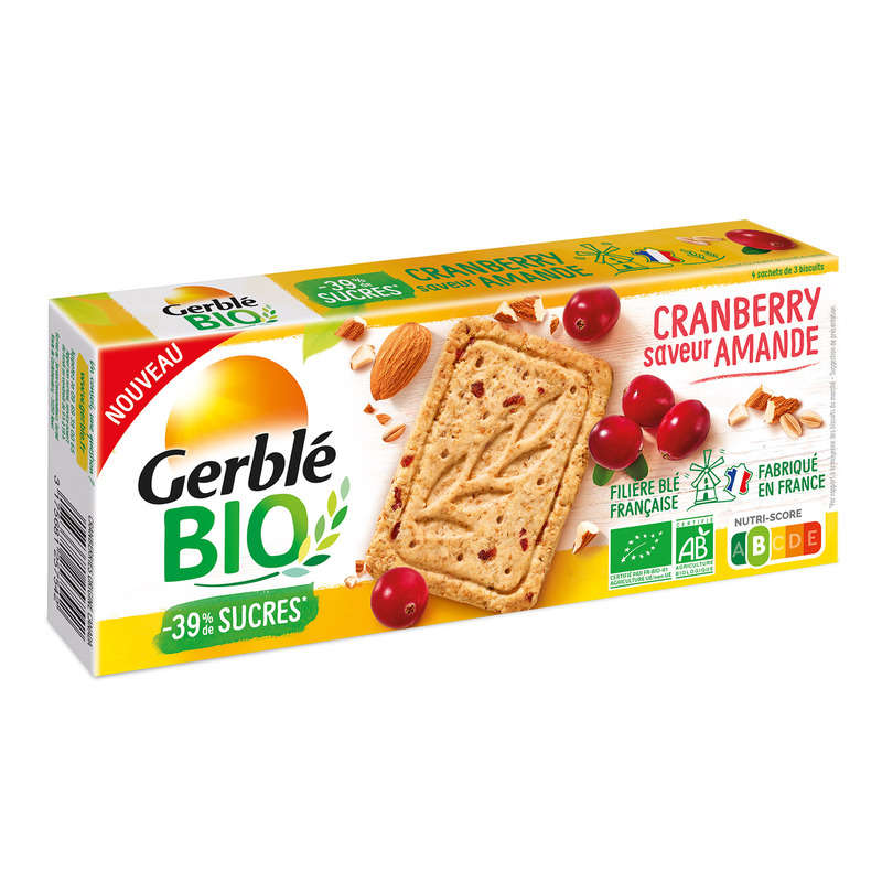 Gerblé Organic Almond Cranberry Sand 132G