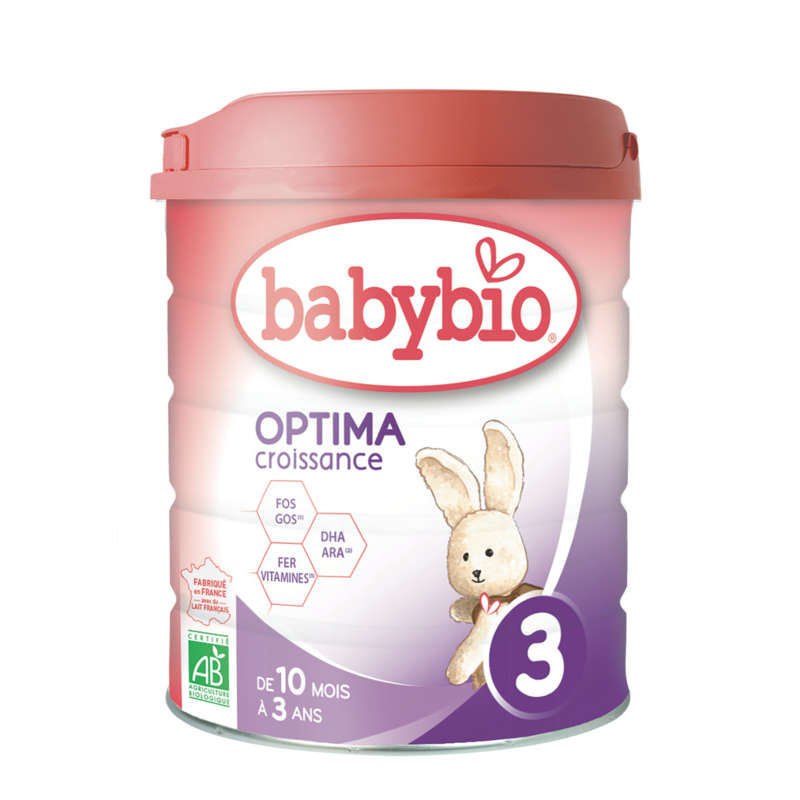 Babybio Optima Croissance 3 Lait en poudre de 10 mois à 3 ans 800g