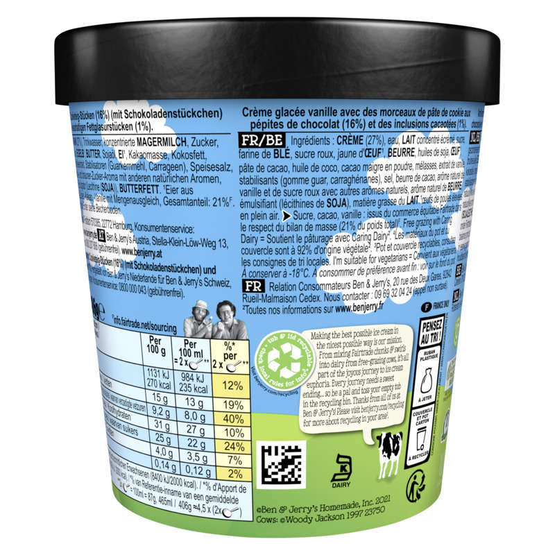 Ben & Jerry's Cookie Dough Ice Cream Tub 406g