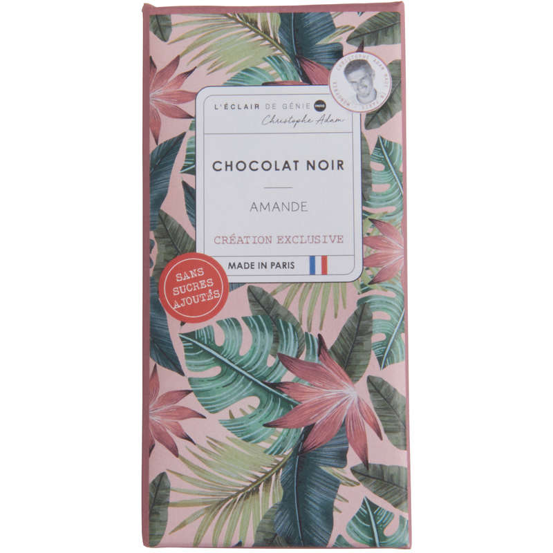 Eclair De Genie Dark Chocolate Almond Bar No Added Sugar 90G