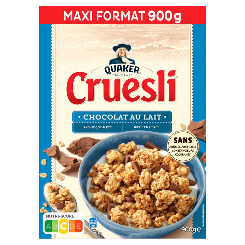 Quaker Cruesli Chocolat Au Lait 900G