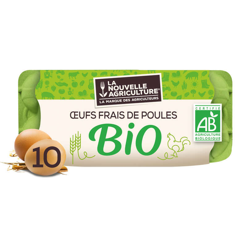 La Nouvelle Agriculture Oeufs Frais Bio x10