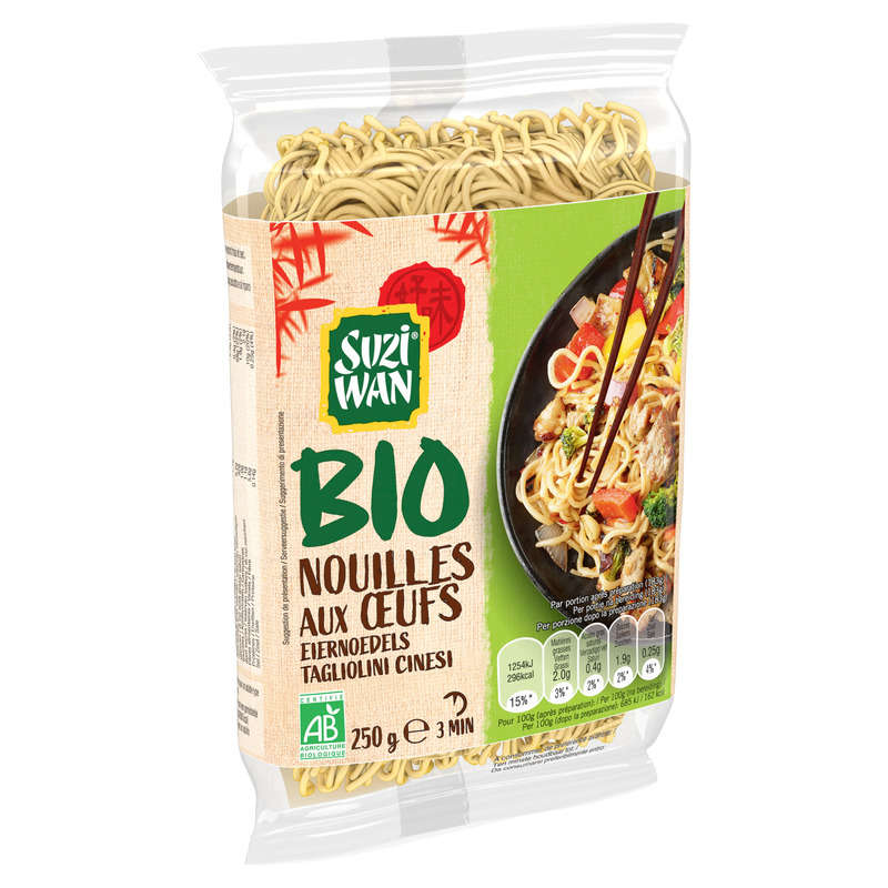 Suzi Wan Nouilles Aux Oeufs Bio 250G