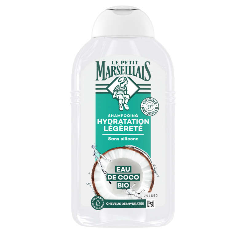 Le Petit Marseillais Shampooing Hydratation à l'eau de Coco Bio 250ml