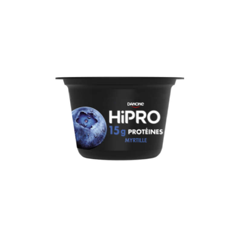 Hipro Yaourt myrtille protéiné 0%MG 2x160g