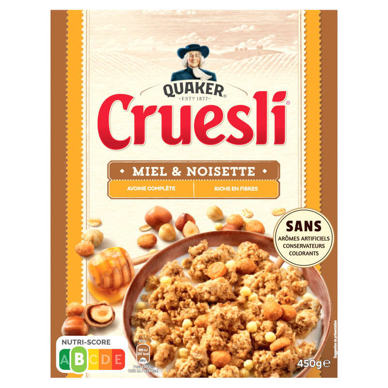 Quaker Cruesli Miel Noiset 450G