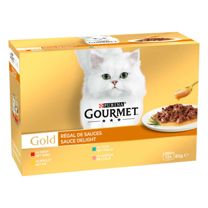 Gourmet Gold Régal de Sauces Pâtée pour Chat 12x85g