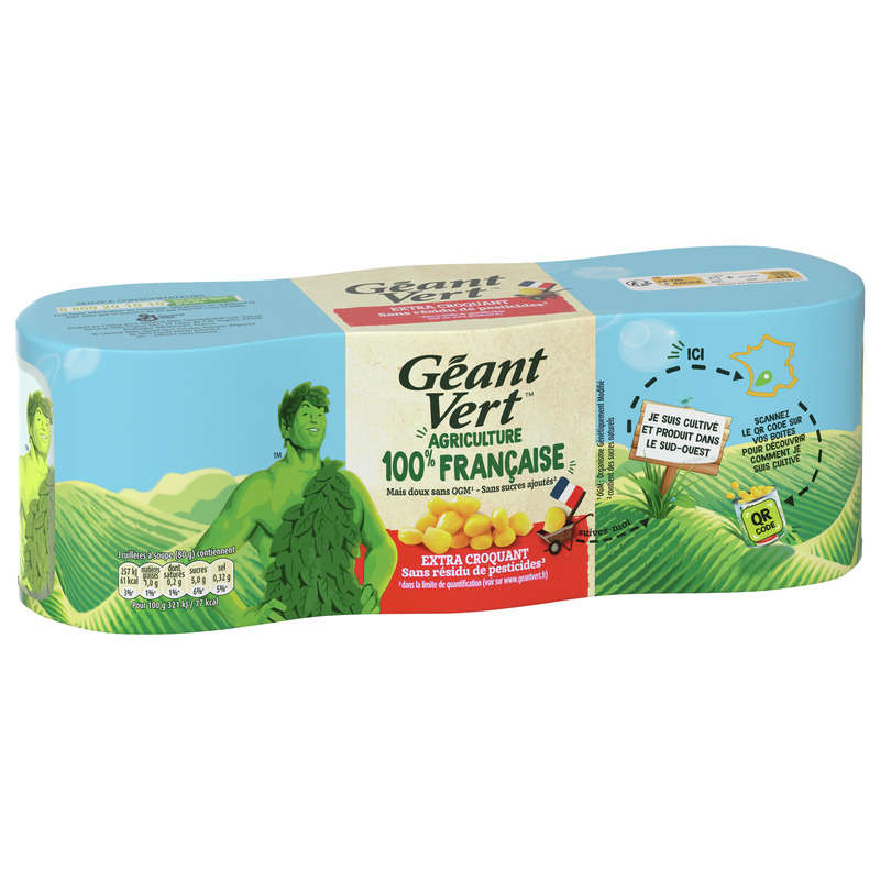 Geant Vert Maïs Doux Extra Croquant 3 x 140g