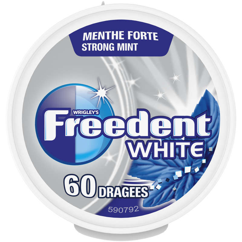 Freedent White Menthe Forte Boîte De 60 Dragées 84G -