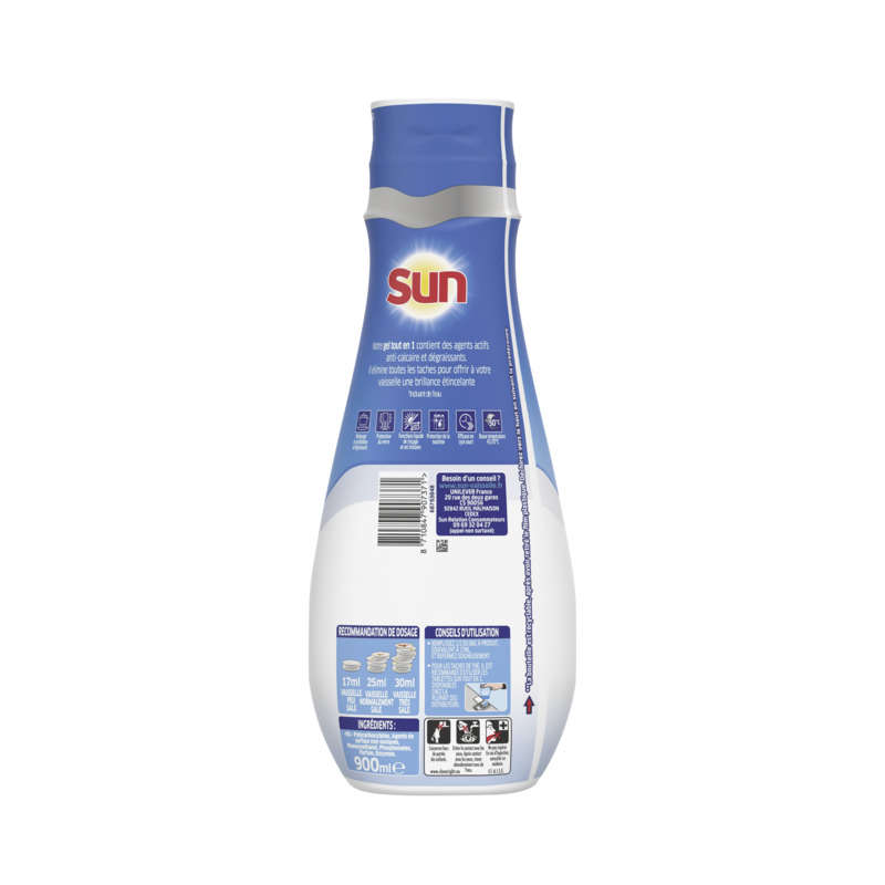 Sun Gel Lave-Vaisselle Tout-En-1 900Ml - 52 Lavages