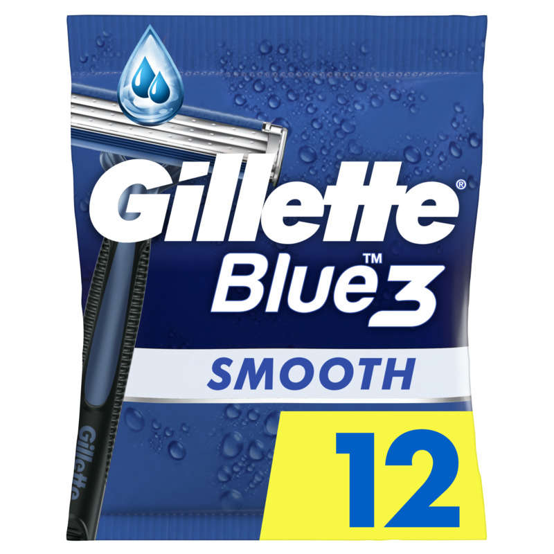 Gillette Blue3 Smooth X12 Disposable Razors