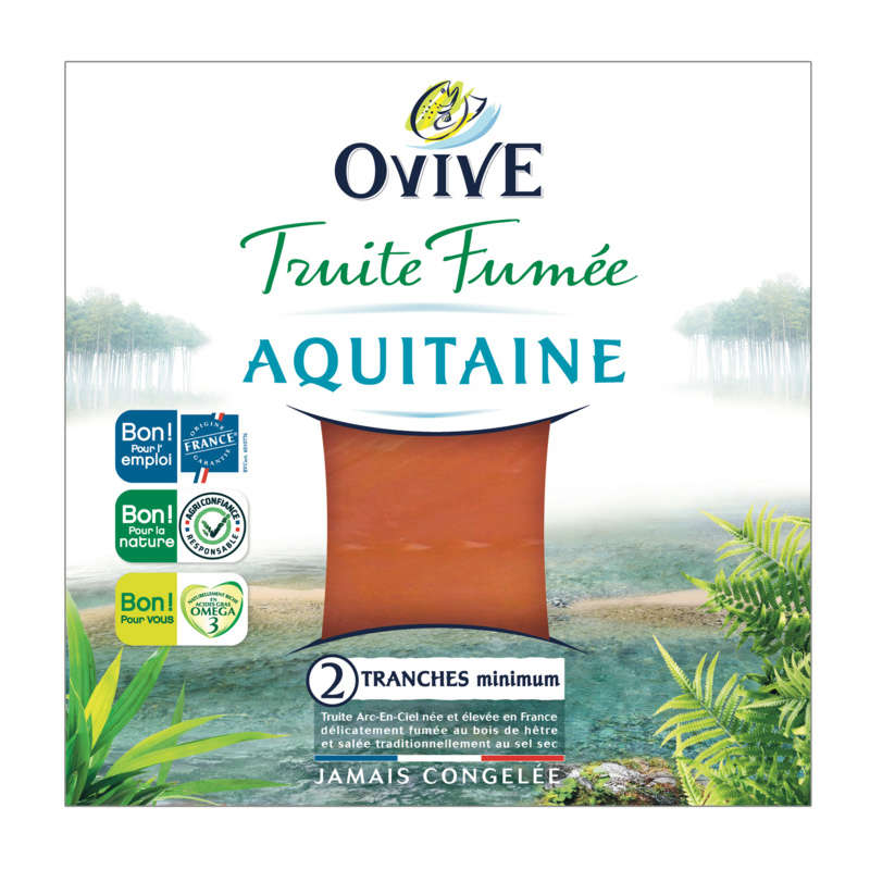 Ovive Truite Fumée d’Aquitaine 2 tranches 60g