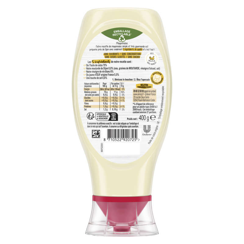 Amora Mayonnaise de Dijon 400g