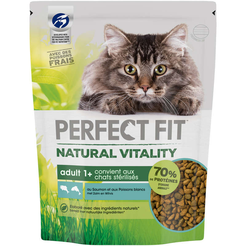 Perfect Fit Croquettes Au Saumon Et Aux Poissons Blancs Chat Adulte 1Kg