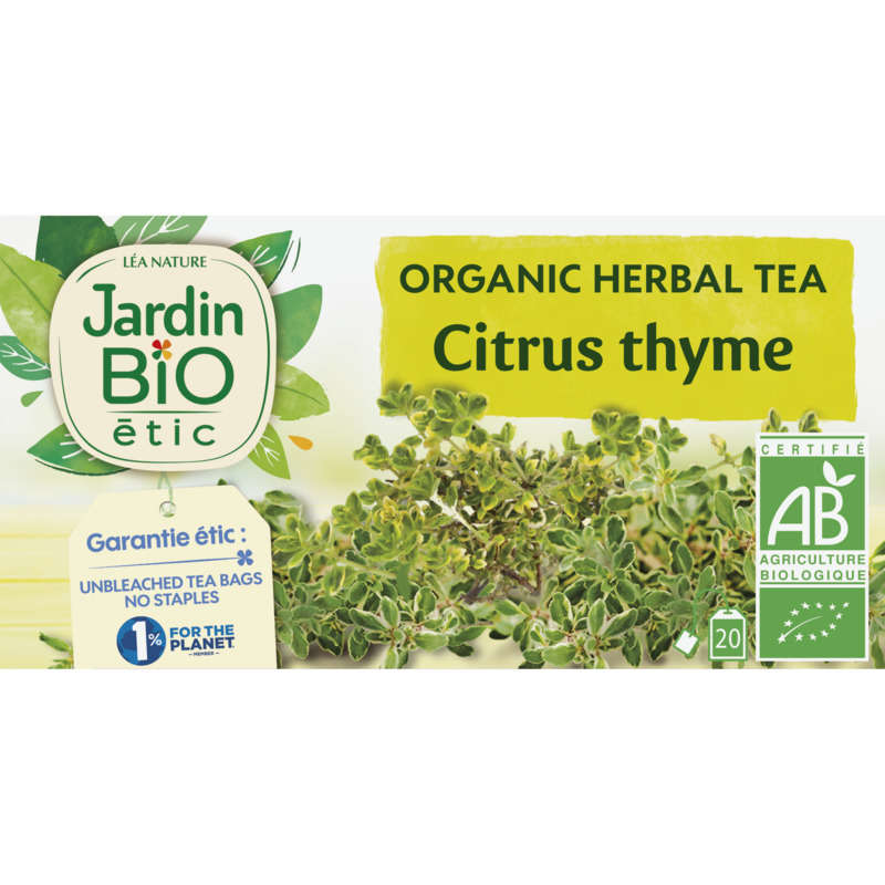 Jardin Bio Etic Infusion Thym Citronné Bio Sachet x20 30g