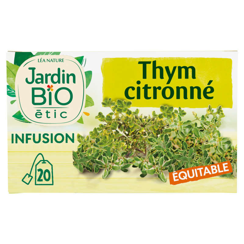 Jardin Bio Etic Infusion Thym Citronné Bio Sachet x20 30g