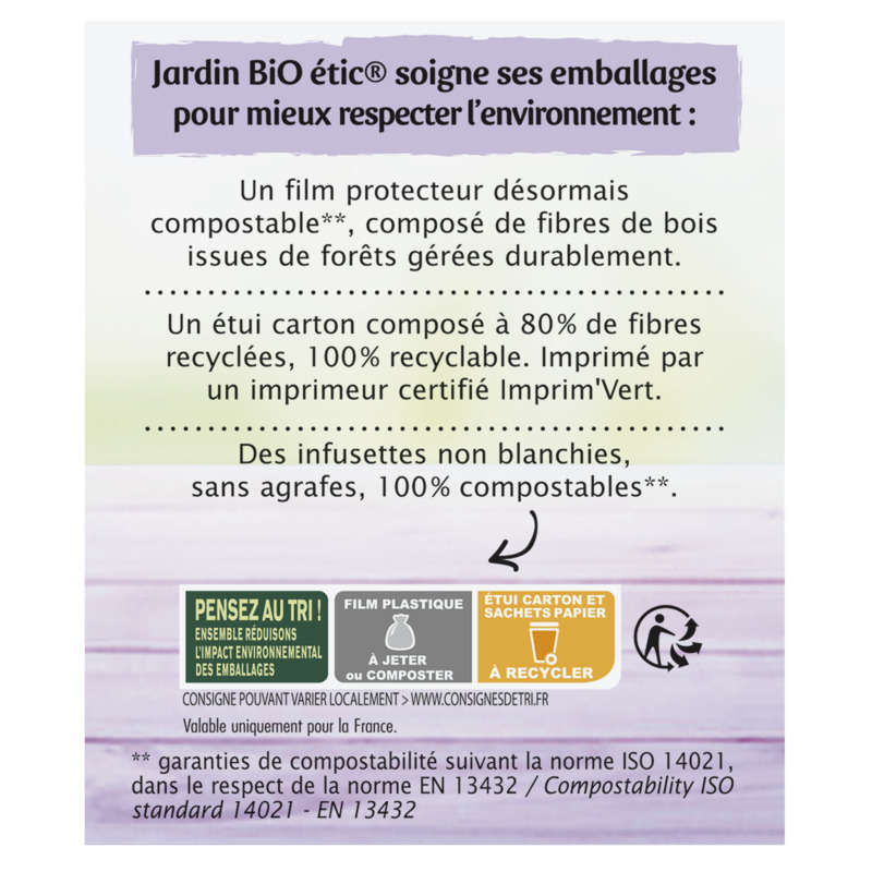 Jardin Bio infusion ventre plat 20 - 30g