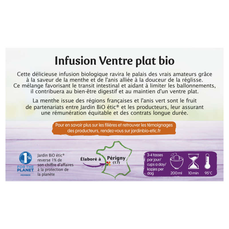 Jardin Bio infusion ventre plat 20 - 30g