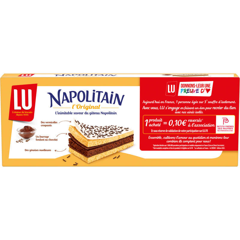 Lu Napolitain L'Original Gâteaux au Chocolat 180g