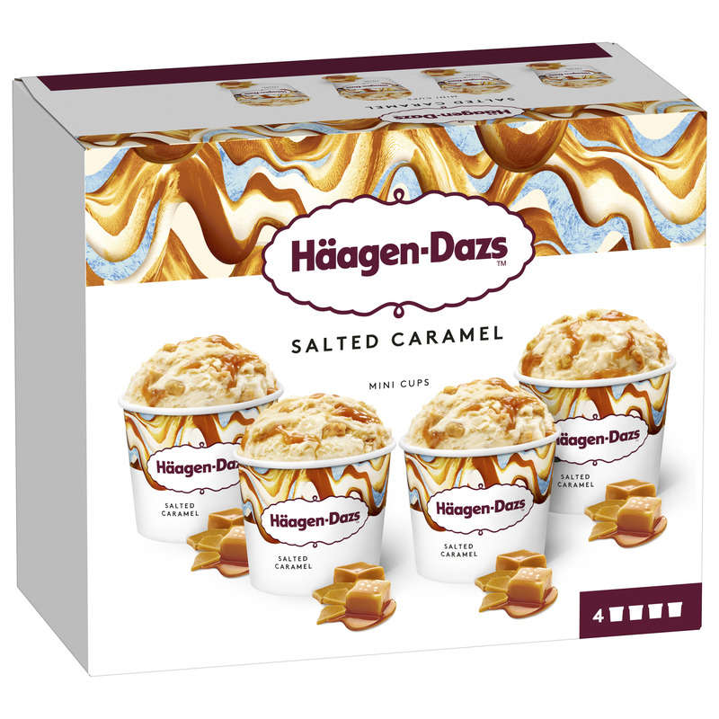 Häagen-Dazs Glaces caramel beurre salé 4x81g