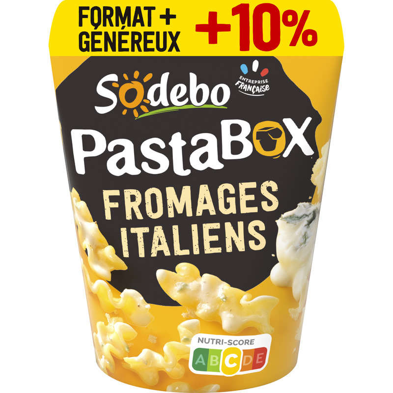 Sodebo Pasta Box Fusilli aux fromages italiens 330g