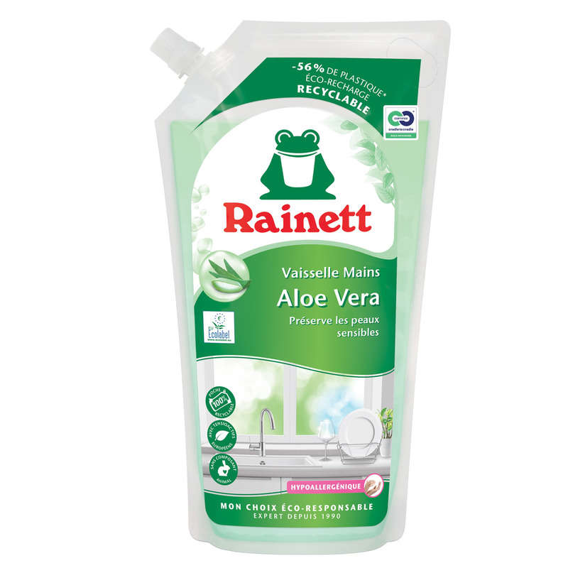 Rainett Ecological Hand Dishwashing Liquid Refill with Aloe Vera 1L