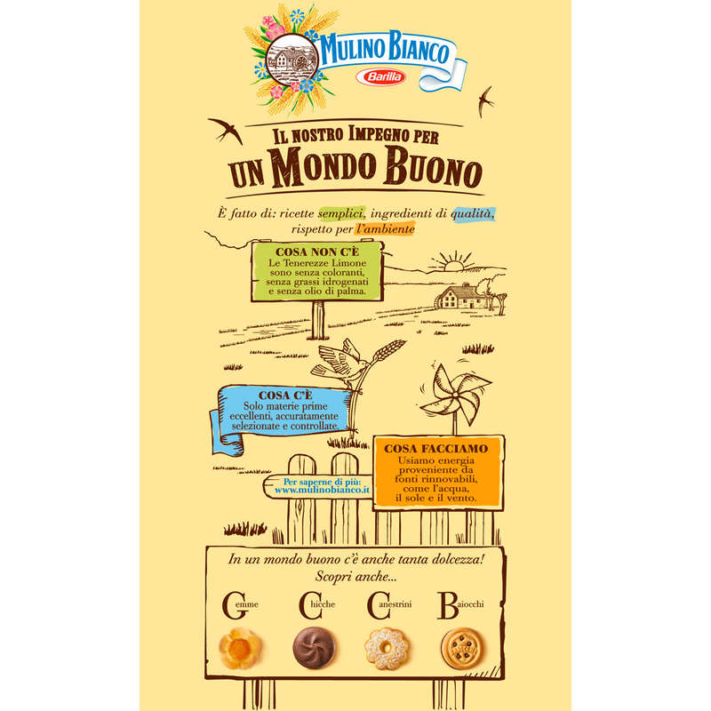 Mulino Bianco Biscuits Tenerezze Limone 200G