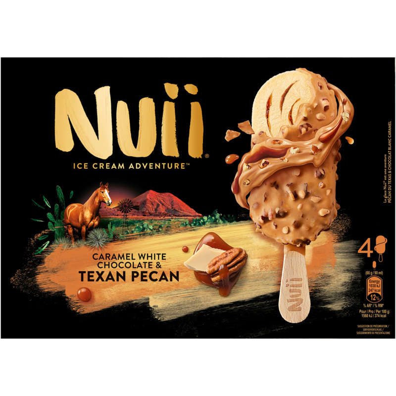 Nuii Glace caramel White Chocolate & Texan Pecan 264g