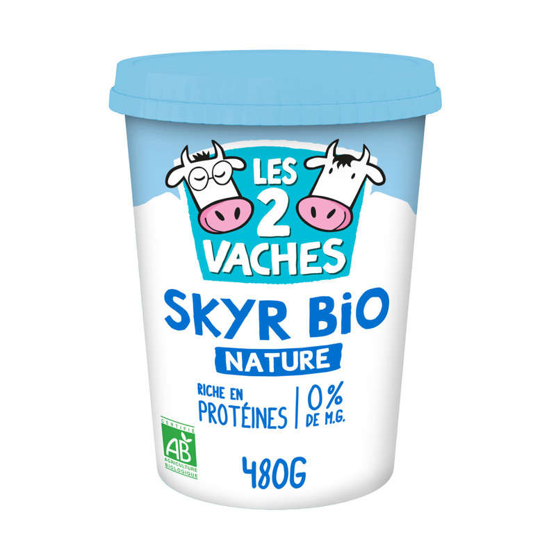 Les 2 vaches Skyr Nature Bio 480g