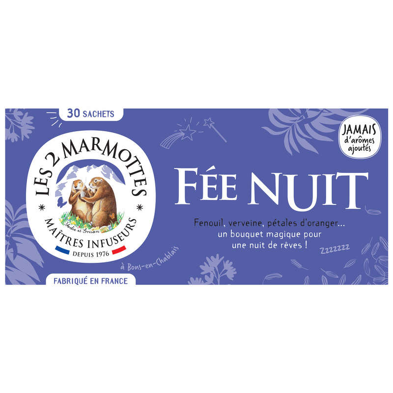 Les 2 Marmottes Fée de nuit Infusion fée nuit 50g