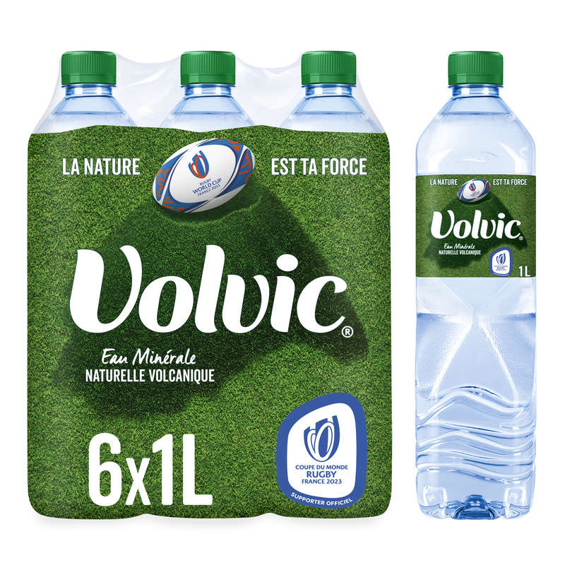 Volvic Natural Volcanic Mineral Water 6x1L