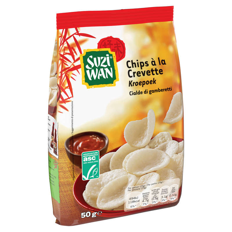 Suzi Wan Chips à la crevette 50g