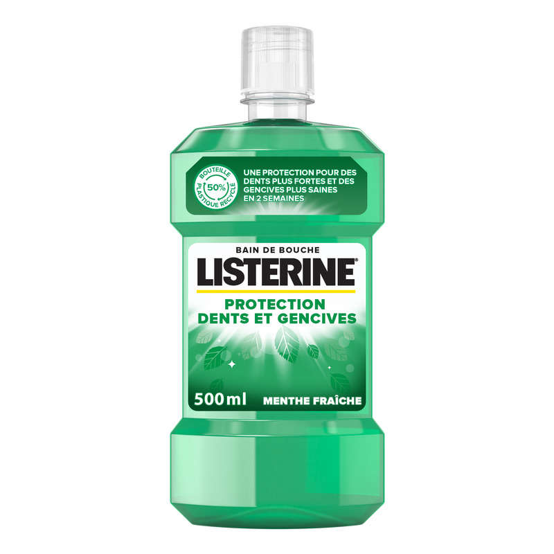 Listerine Bain de Bouche Protection Dents et Gencives 500ml