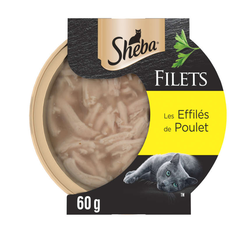 Sheba Filets Les Effilés de Poulet pour chat adulte 60g