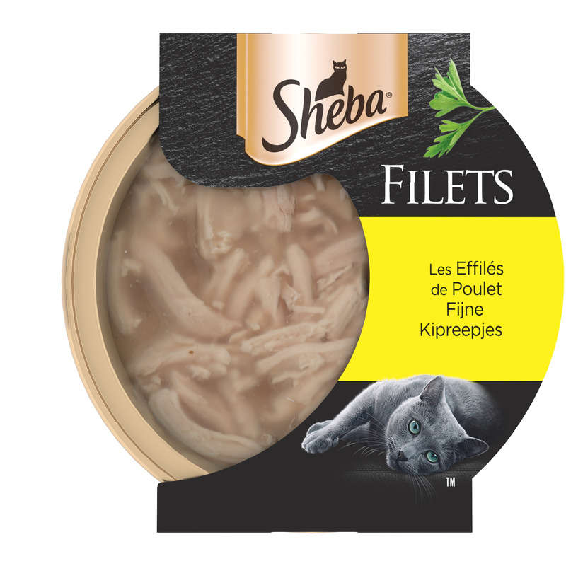 Sheba Filets Les Effilés de Poulet pour chat adulte 60g