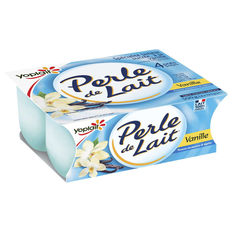 Milk Pearl Vanilla Flavored Yogurt 4X125G