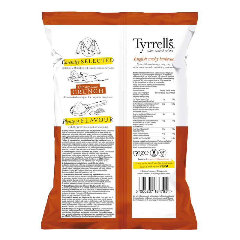 Tyrrell's Chips Smocky Barbecue 150g