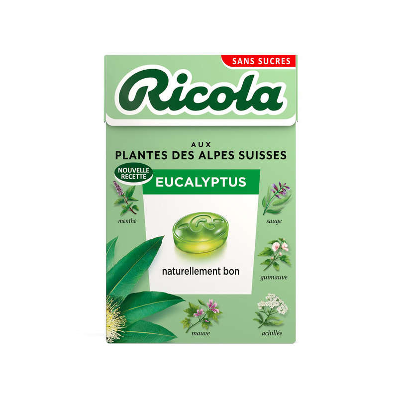 Ricola Eucalyptus Candy Sugar Free Box of 50