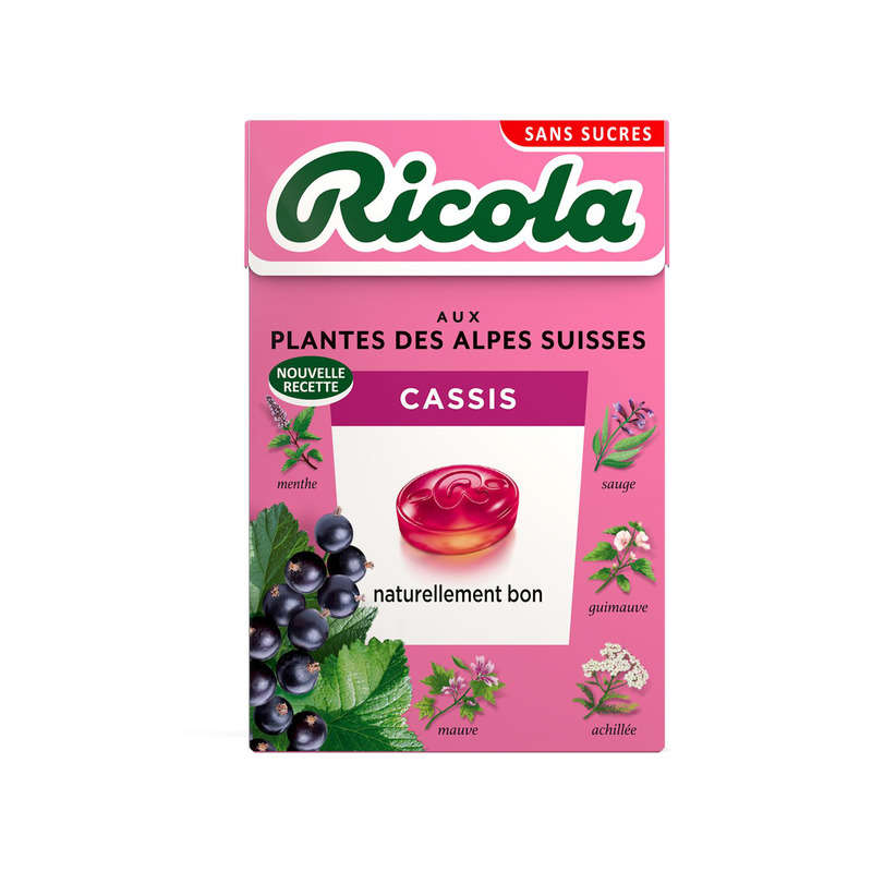 Ricola sugar free blackcurrant stevia 50g