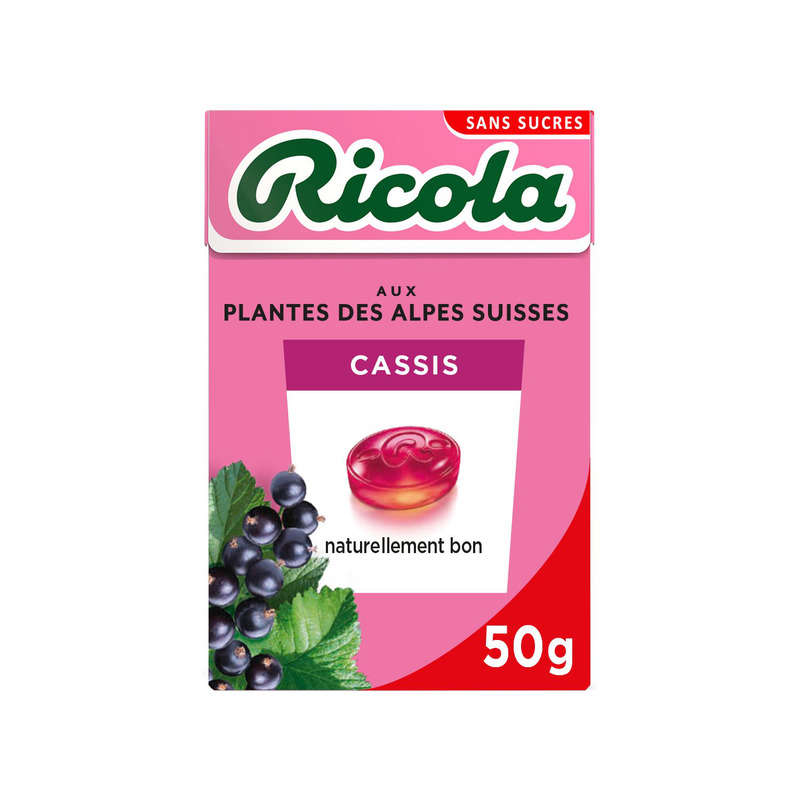 Ricola sugar free blackcurrant stevia 50g